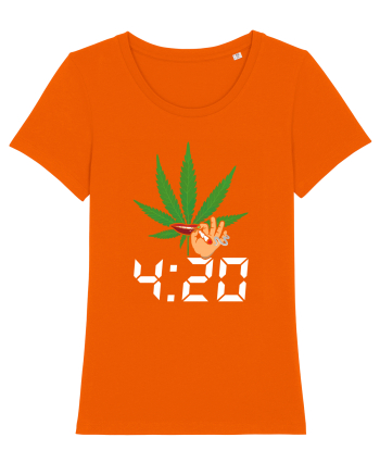4 20 Funny Trippy Smoking Green Bright Orange