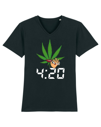 4 20 Funny Trippy Smoking Green Black