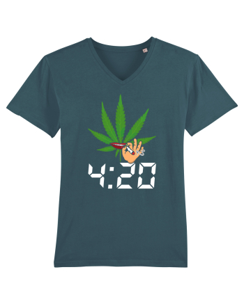 4 20 Funny Trippy Smoking Green Stargazer