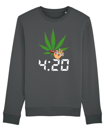 4 20 Funny Trippy Smoking Green Anthracite