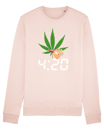 4 20 Funny Trippy Smoking Green Candy Pink