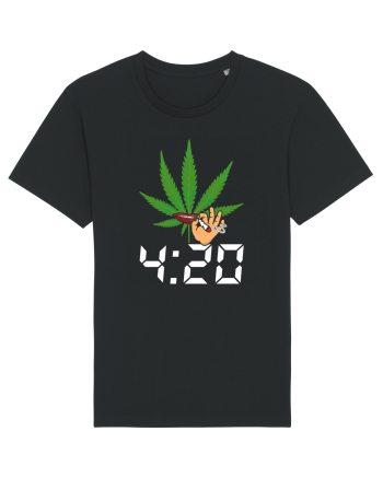 4 20 Funny Trippy Smoking Green Black