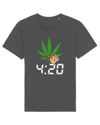 4 20 Funny Trippy Smoking Green Anthracite