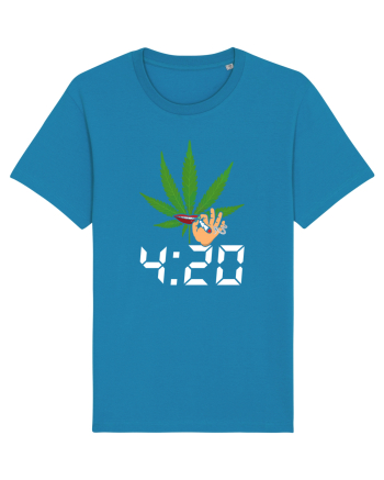 4 20 Funny Trippy Smoking Green Azur