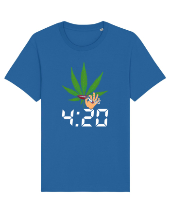 4 20 Funny Trippy Smoking Green Royal Blue