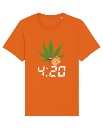 4 20 Funny Trippy Smoking Green Bright Orange