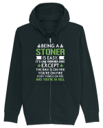 BEING A STONER IS EASY Hanorac cu fermoar Unisex Connector