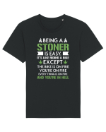 BEING A STONER IS EASY Tricou mânecă scurtă Unisex Rocker