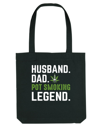 HUSBAND DAD POT SMOKING LEGEND Black