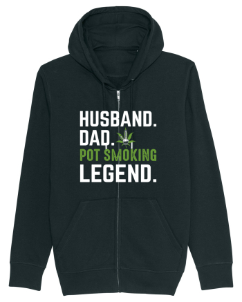 HUSBAND DAD POT SMOKING LEGEND Black