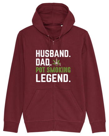 HUSBAND DAD POT SMOKING LEGEND Burgundy