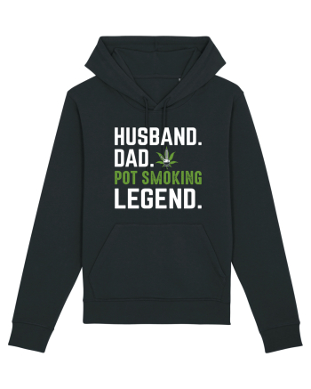 HUSBAND DAD POT SMOKING LEGEND Black