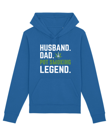 HUSBAND DAD POT SMOKING LEGEND Royal Blue