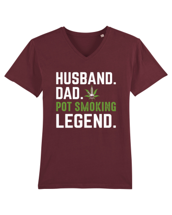 HUSBAND DAD POT SMOKING LEGEND Burgundy