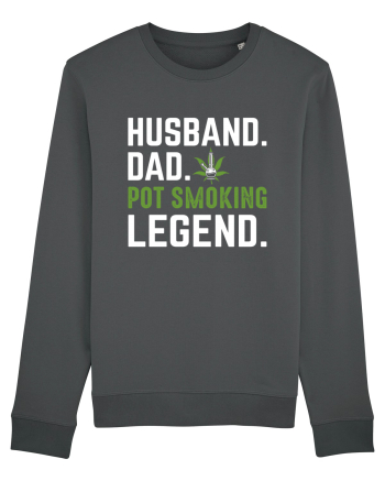 HUSBAND DAD POT SMOKING LEGEND Anthracite