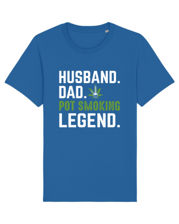 HUSBAND DAD POT SMOKING LEGEND Royal Blue