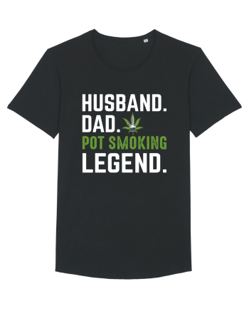 HUSBAND DAD POT SMOKING LEGEND Black