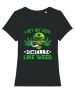 I bet my soul smells like weed Tricou mânecă scurtă guler larg fitted Damă Expresser