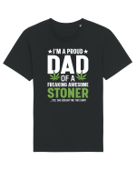 I'M A PROUD DAD OF A FREAKING AWESOME STONER Tricou mânecă scurtă Unisex Rocker