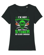 I'm not superwoman but I'm a stoner so close enough Tricou mânecă scurtă guler larg fitted Damă Expresser