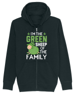 I'M THE GREEN SHEEP OF THE FAMILY Hanorac cu fermoar Unisex Connector