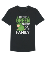 I'M THE GREEN SHEEP OF THE FAMILY Tricou mânecă scurtă guler larg Bărbat Skater