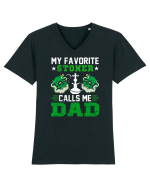 My favorite stoner calls me dad Tricou mânecă scurtă guler V Bărbat Presenter
