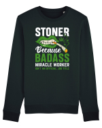 STONER BECAUSE BADASS MIRACLE WORKER ISN'T AN OFFICIAL JOB TITLE Bluză mânecă lungă Unisex Rise
