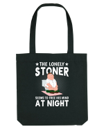 THE LONELY STONER SEEMS TO FREE HIS MIND AT NIGHT Sacoșă textilă