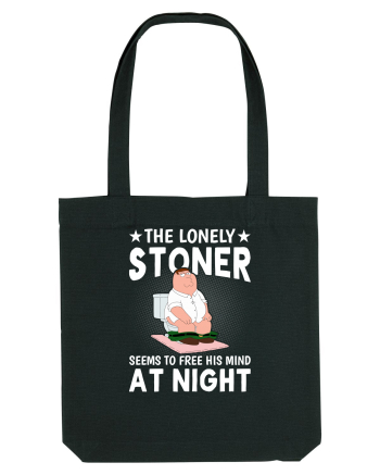 THE LONELY STONER SEEMS TO FREE HIS MIND AT NIGHT Black