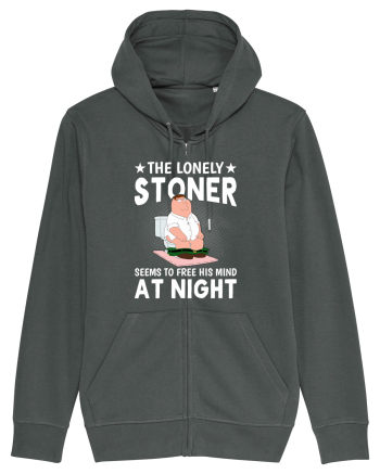 THE LONELY STONER SEEMS TO FREE HIS MIND AT NIGHT Anthracite