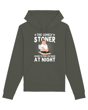 THE LONELY STONER SEEMS TO FREE HIS MIND AT NIGHT Khaki