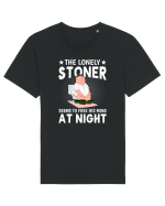 THE LONELY STONER SEEMS TO FREE HIS MIND AT NIGHT Tricou mânecă scurtă Unisex Rocker