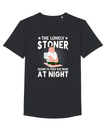 THE LONELY STONER SEEMS TO FREE HIS MIND AT NIGHT Black