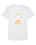 I run faster for Beer Tricou mânecă scurtă guler larg Bărbat Skater