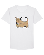 Calico Tricou mânecă scurtă guler larg Bărbat Skater