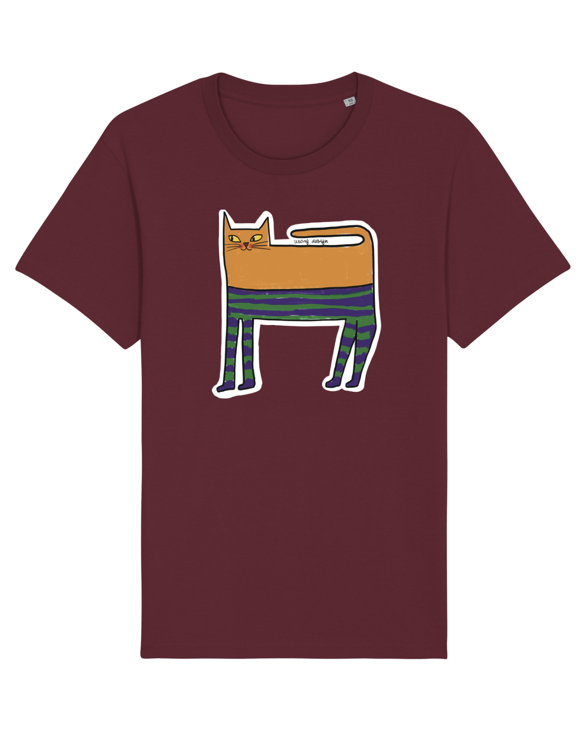 Tricou mânecă scurtă Unisex Rocker Burgundy