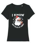 amuzant de Craciun - I know what you did last summer  Tricou mânecă scurtă guler larg fitted Damă Expresser