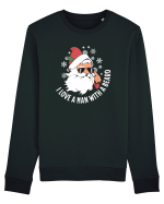 amuzant de Craciun - I love a man with a beard  Bluză mânecă lungă Unisex Rise