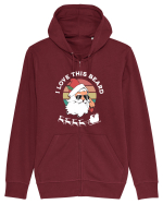 amuzant de Craciun - I love this beard  Hanorac cu fermoar Unisex Connector