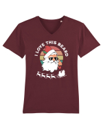 amuzant de Craciun - I love this beard  Tricou mânecă scurtă guler V Bărbat Presenter