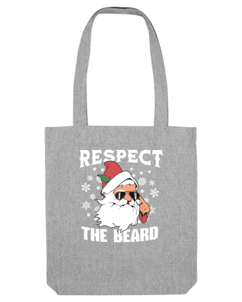 amuzant de Craciun - Respect the beard  Heather Grey