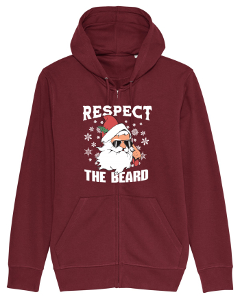 amuzant de Craciun - Respect the beard  Burgundy