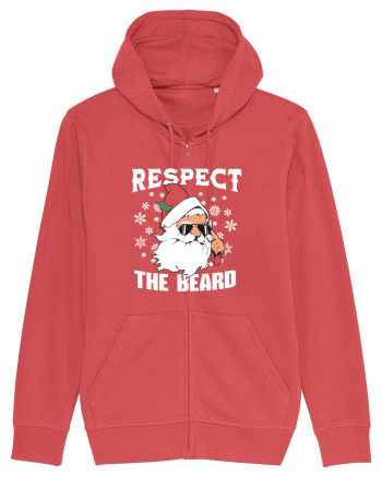 amuzant de Craciun - Respect the beard  Carmine Red