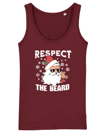 amuzant de Craciun - Respect the beard  Burgundy