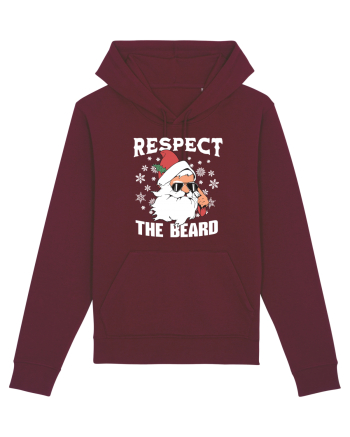 amuzant de Craciun - Respect the beard  Burgundy