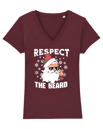 amuzant de Craciun - Respect the beard  Burgundy
