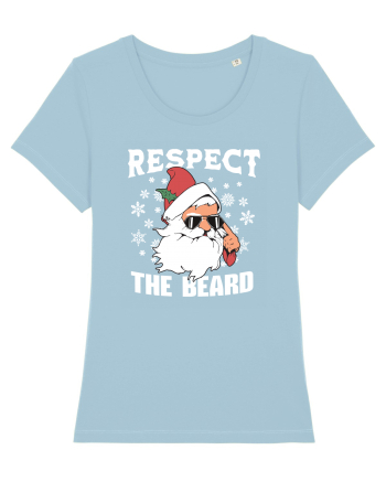 amuzant de Craciun - Respect the beard  Sky Blue