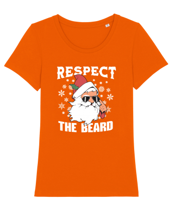 amuzant de Craciun - Respect the beard  Bright Orange