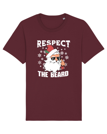 amuzant de Craciun - Respect the beard  Burgundy